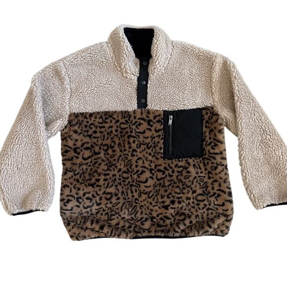 Rails Saga Colorblock Faux Fur Sweater Jacket Pockets Multi Size Small - Picture 6 of 11